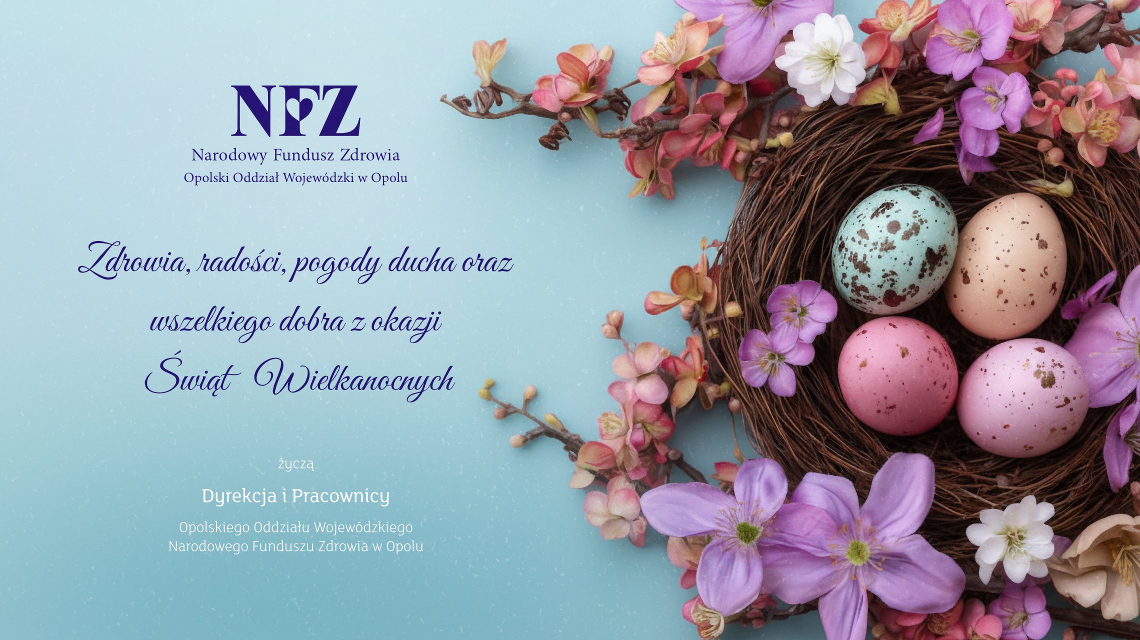 Grafika z życzeniami z okazji Świąt Wielkanocnych