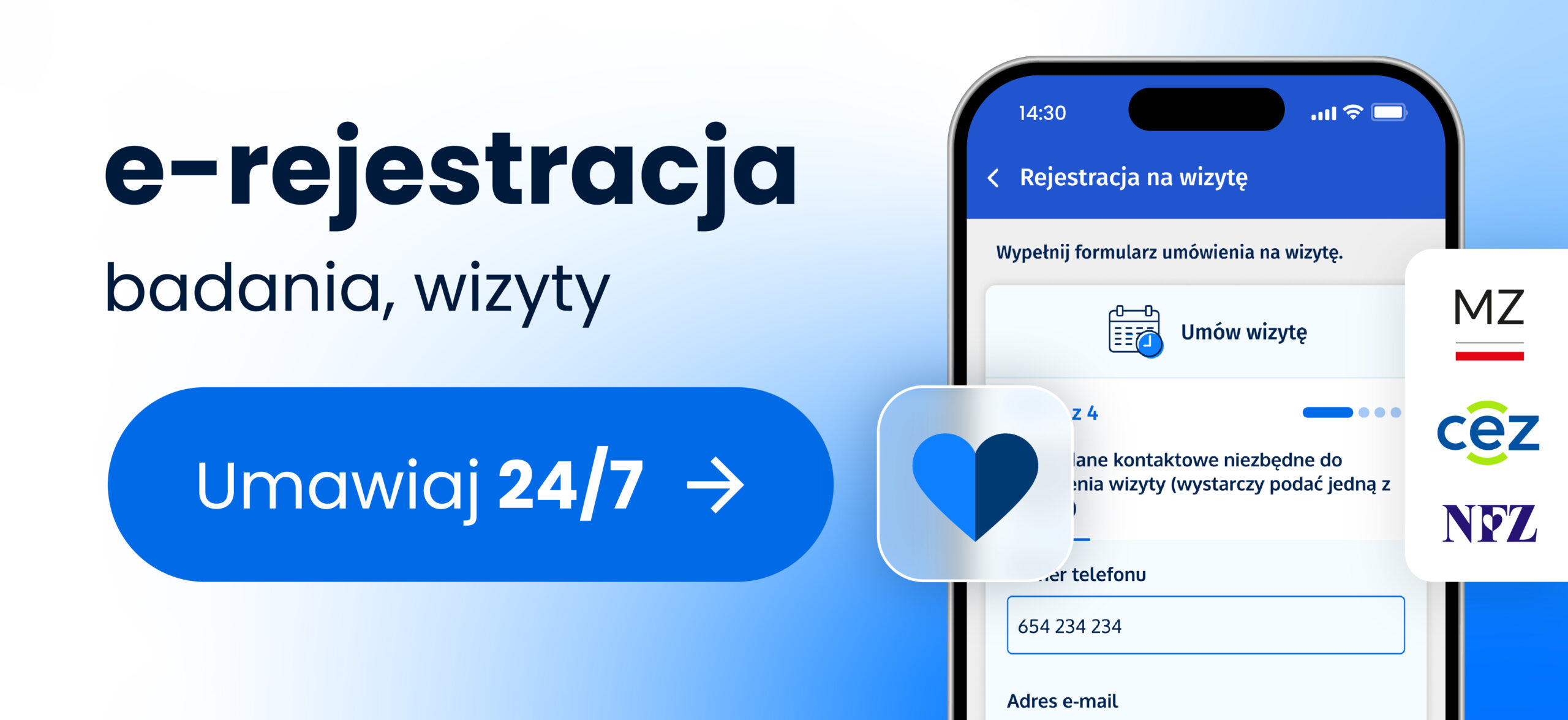e-rejestracja - badania i wizyty - umawiaj 24/7