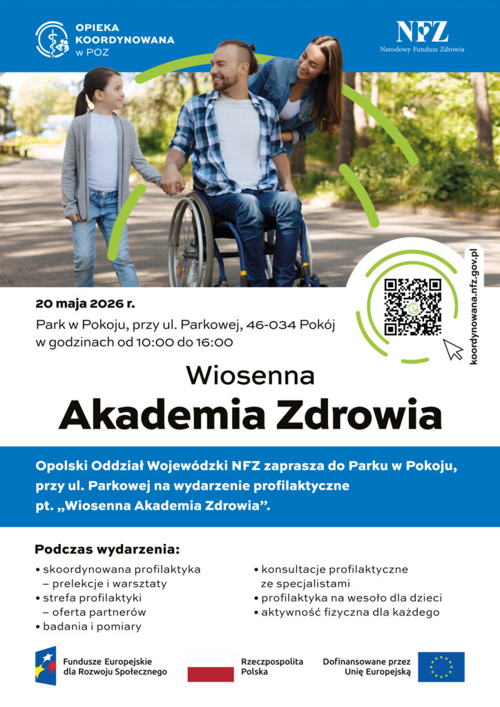 Plakat promujący wydarzenie Wiosenna Akademia Zdrowia